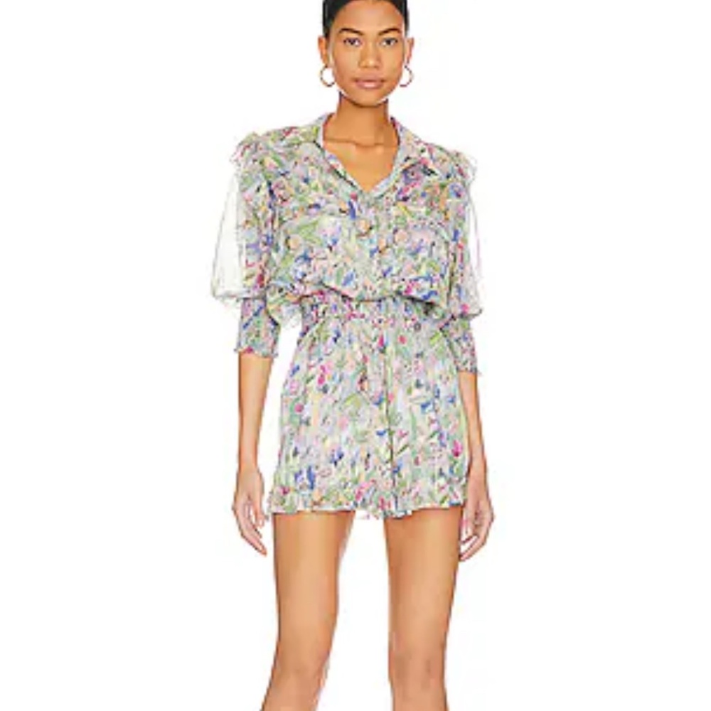 New Misa Los Angeles Gracie Floral Romper size Large